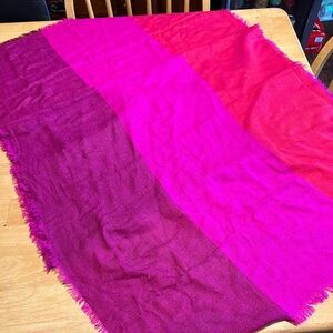 American Eagle scarf. 75x29.  Red, pink and purple. With pink fringe.